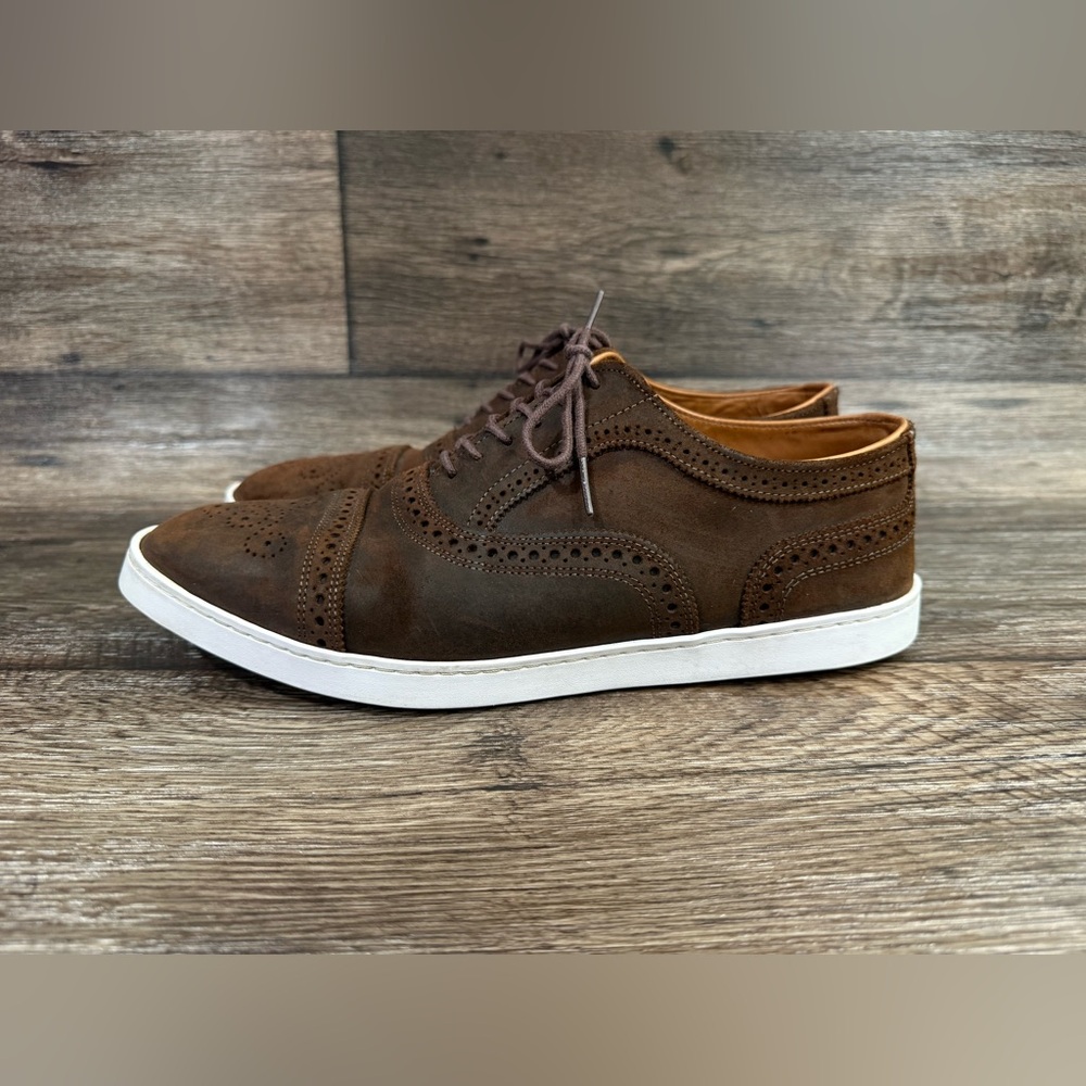 Allen Edmonds Brown Suede Wingtip Sneakers